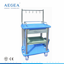 AG-IT003A3 Adjustable IV hooks clinic patient treatment endoscopy mobile abs iv trolley
